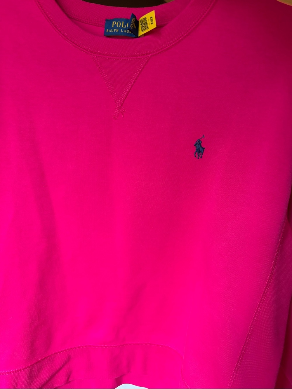 Ralph Lauren Pink Crewneck Sweatshirt Size Large L Pullover Classic - Picture 7 of 10